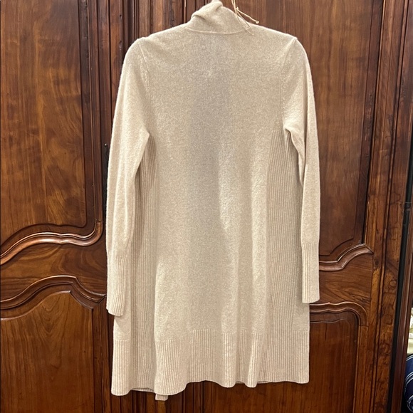 Saks Fifth Avenue Cream & Beige Women's Luxurious Cashmere Cardigan NEW size M - Picture 6 of 8